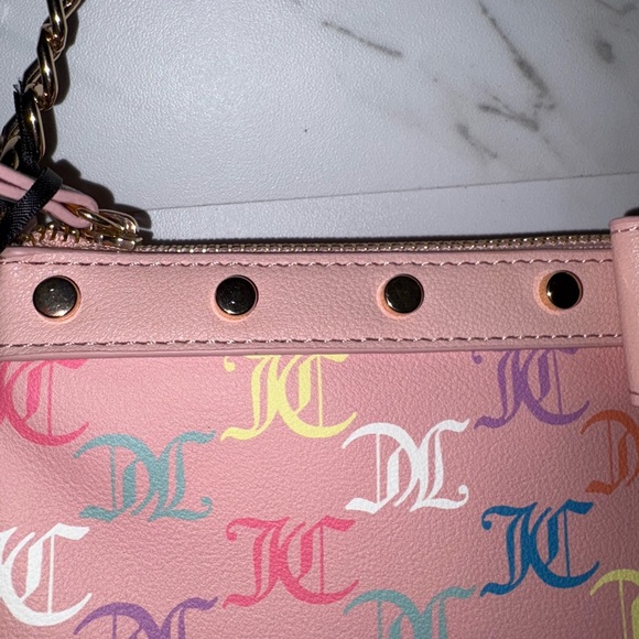 Juicy couture for the girls shoulder bag purse- pink multi pink diamond - Picture 10 of 11